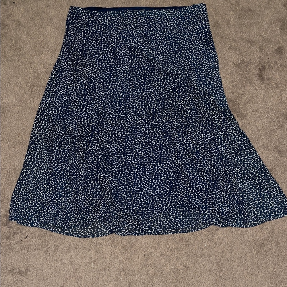 Liz Claiborne Navy Blue A-Line Skirt